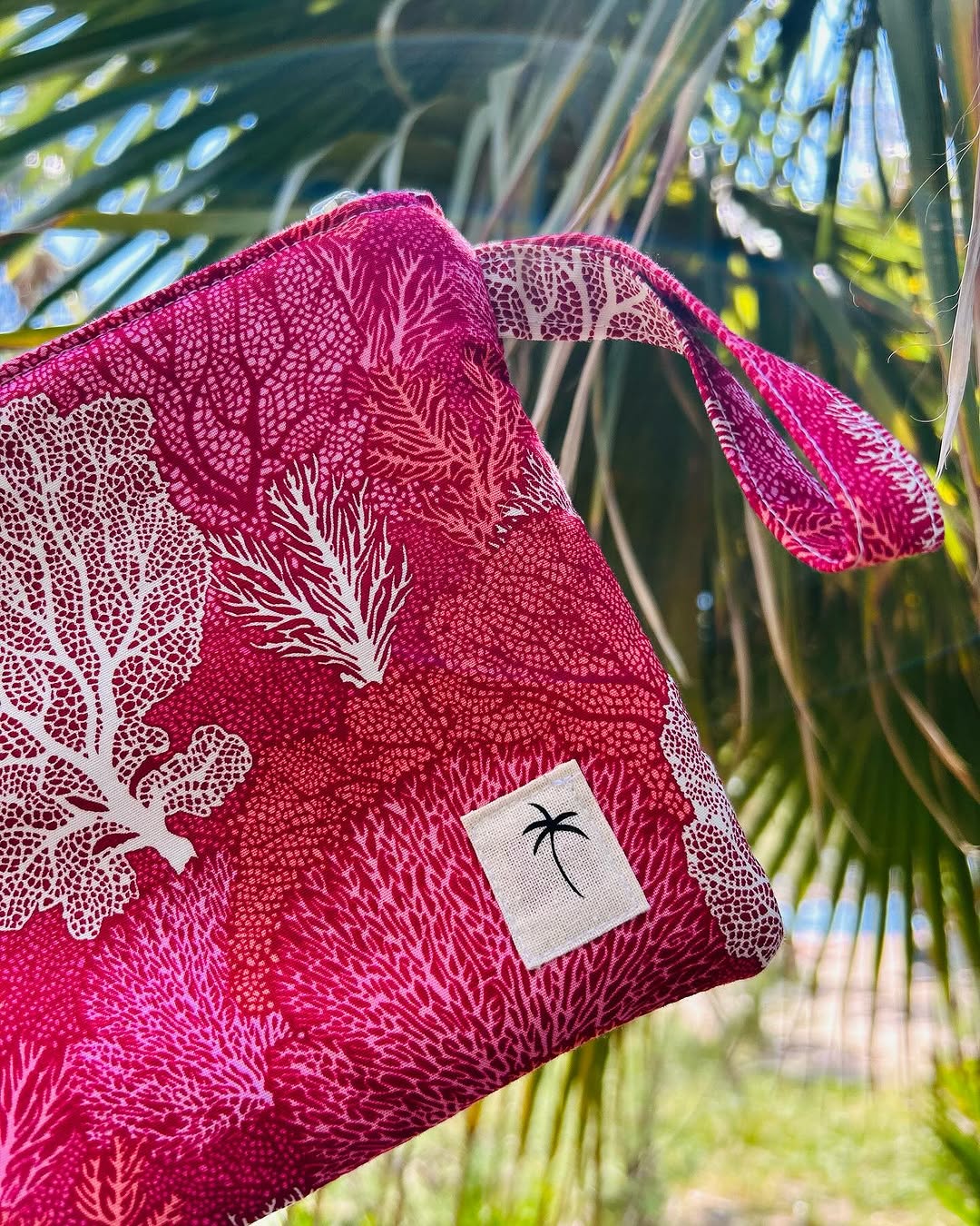 Pink Coral Pattern Pouch